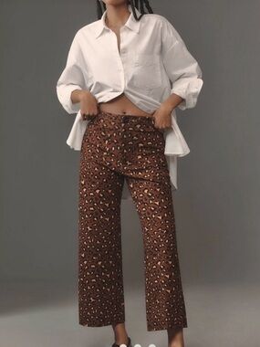 Maeve Brown Leopard Print Skirt